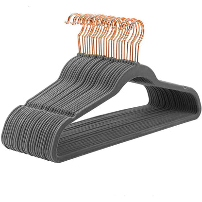 45CM Seamless Flocking Golden Magic Hanger for Wardrobe