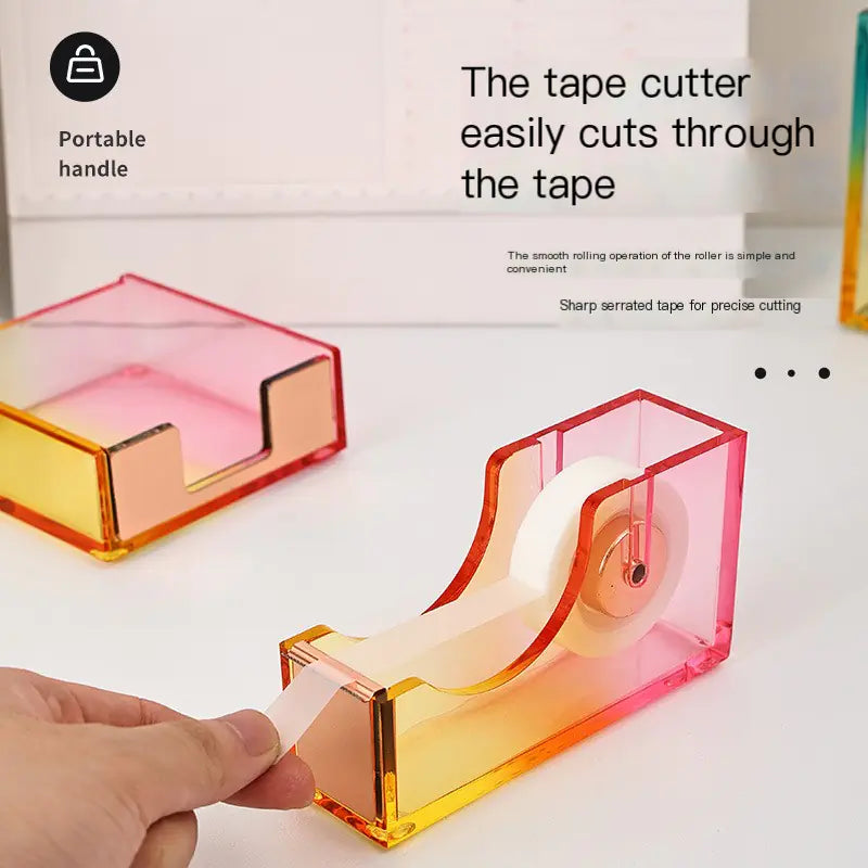 Colorful Acrylic Desk Organizer Set for Office Supplies