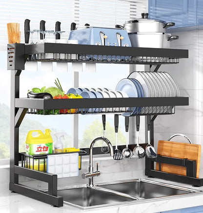 Retractable Storage Rack for Sink Dish Drain