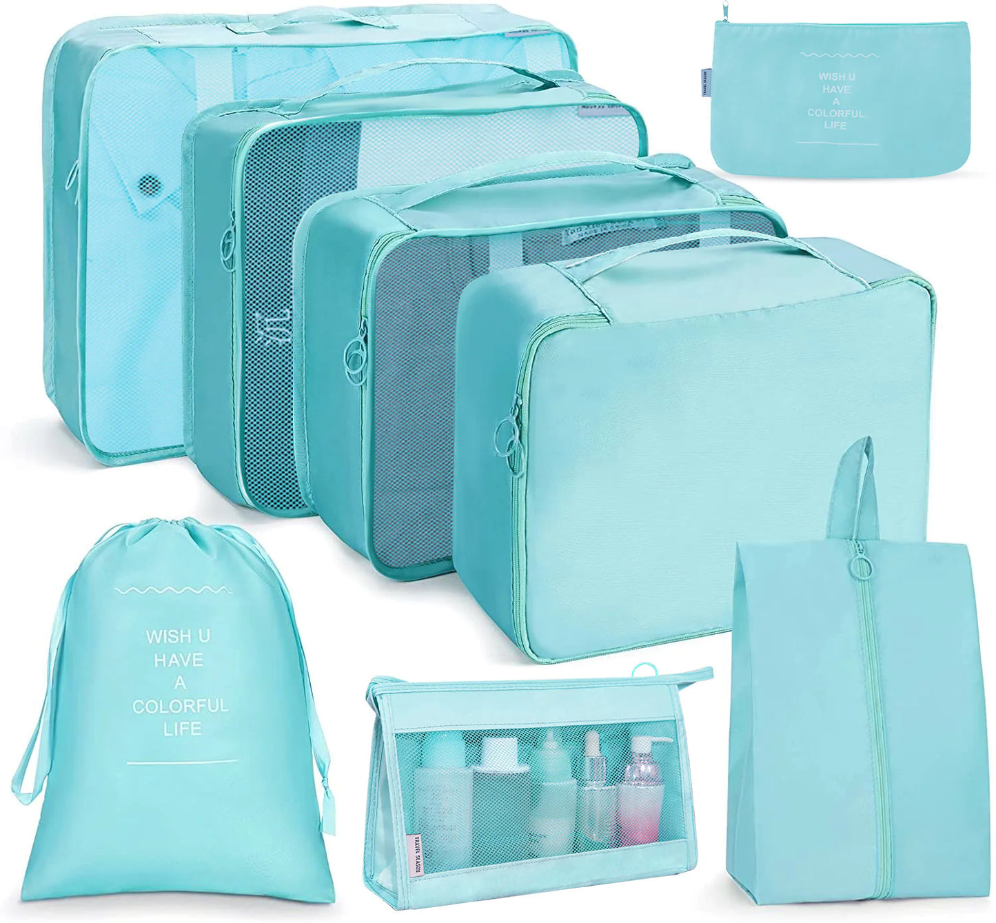 8-Piece Travel Clothes Organizer Set