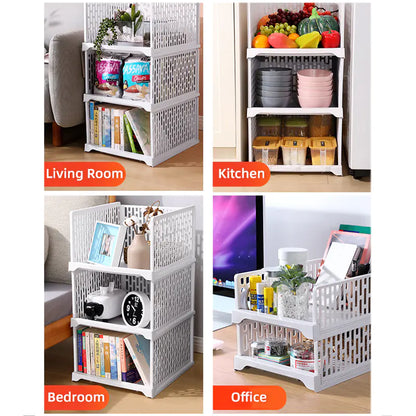Wardrobe Pull-Out Basket Storage Rack