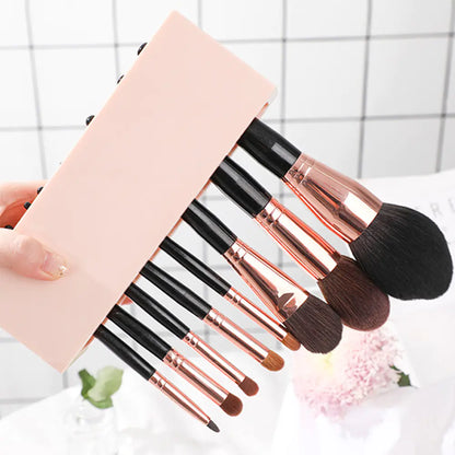 Silicone Makeup Brush Organizer and Desk Storage Box