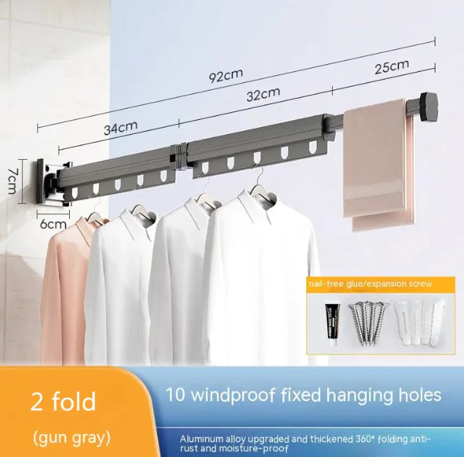 Suction Cup Folding Clothes Hanger