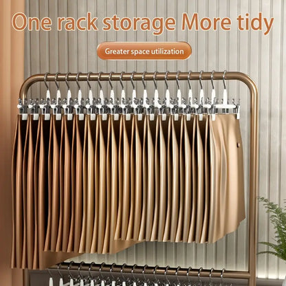 10 Pack Retractable Trouser Hanger Clips for Wardrobe