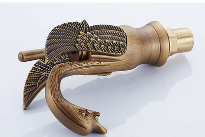 Antique-Style Brass Faucet for European Bathroom Sink
