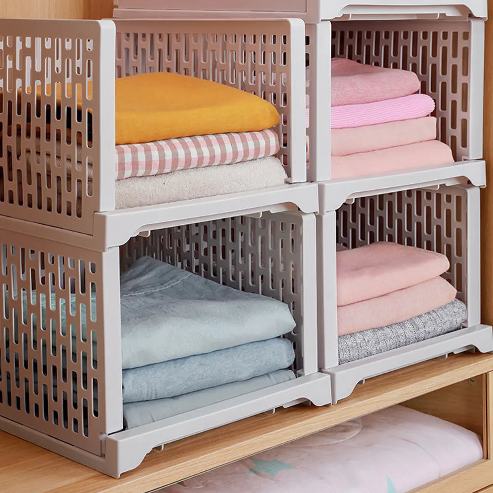 Wardrobe Pull-Out Basket Storage Rack
