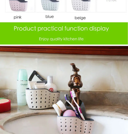 Kitchen Utensils Sink Drain Basket and Sponge Holder