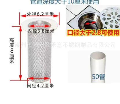 Stainless Steel Sink Drain Strainer Hair Trap Filter