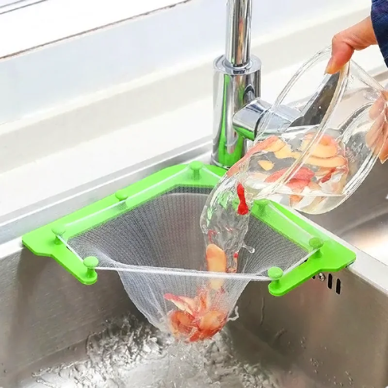 Kitchen Sink Triangle Hanging Net Storage Drain Rack