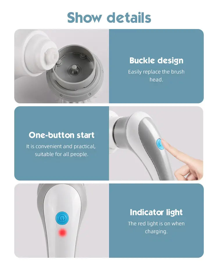 Electric Rotating Cleaning Brush for Sink and Car