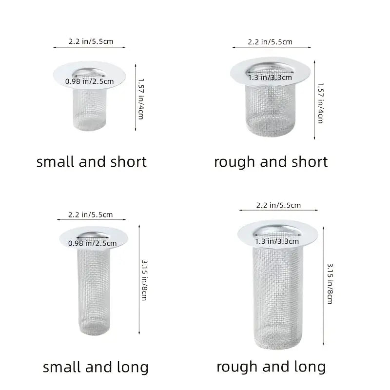 Stainless Steel Sink Drain Strainer Hair Trap Filter