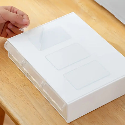 Under Desk Drawer Organizer Box with Multi-grid Storage