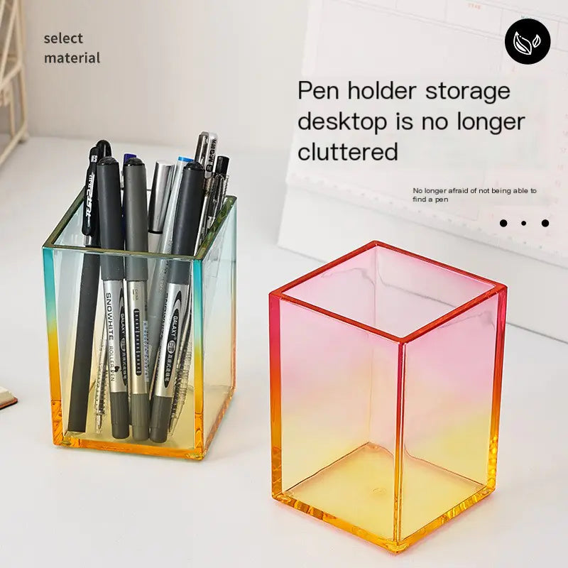 Colorful Acrylic Desk Organizer Set for Office Supplies