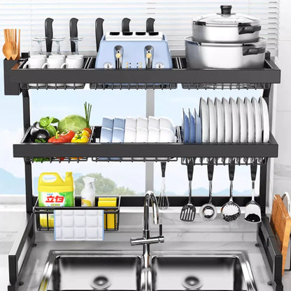 Retractable Storage Rack for Sink Dish Drain
