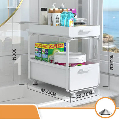 Multifunctional Floor Sink Shelf Organizer