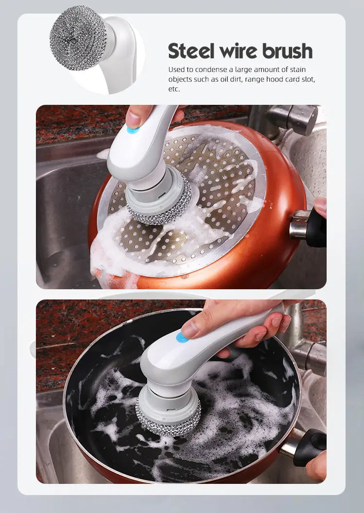 Electric Rotating Cleaning Brush for Sink and Car