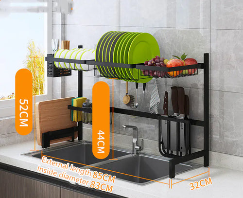 Retractable Storage Rack for Sink Dish Drain