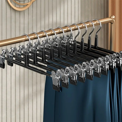 10 Pack Retractable Trouser Hanger Clips for Wardrobe