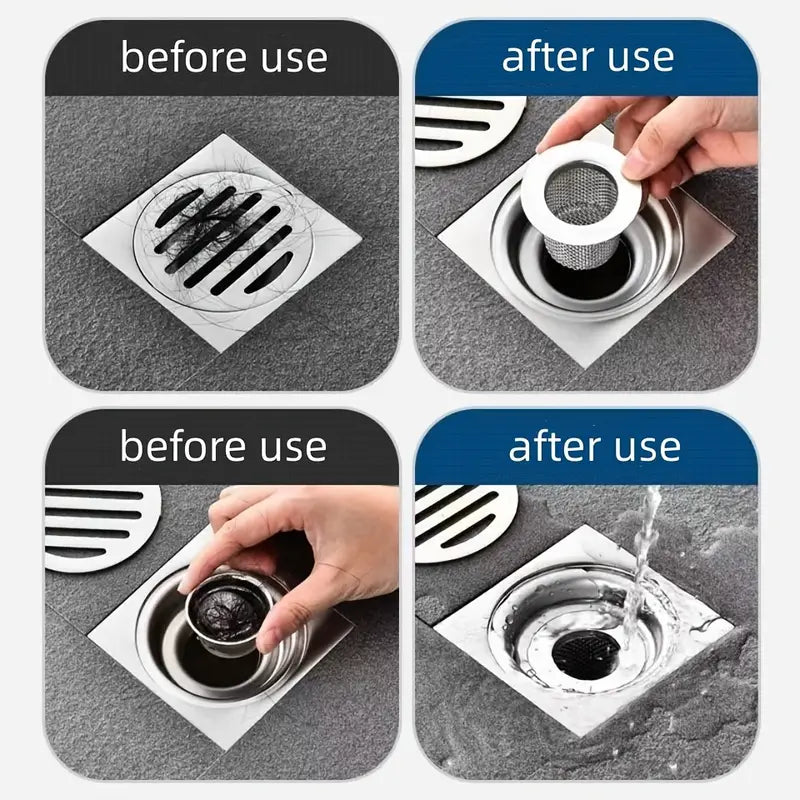 Stainless Steel Sink Drain Strainer Hair Trap Filter