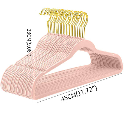 45CM Seamless Flocking Golden Magic Hanger for Wardrobe