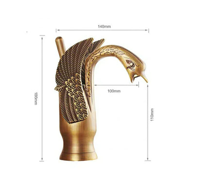 Antique-Style Brass Faucet for European Bathroom Sink