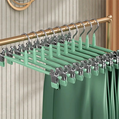 10 Pack Retractable Trouser Hanger Clips for Wardrobe