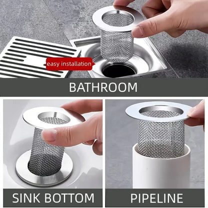 Stainless Steel Sink Drain Strainer Hair Trap Filter