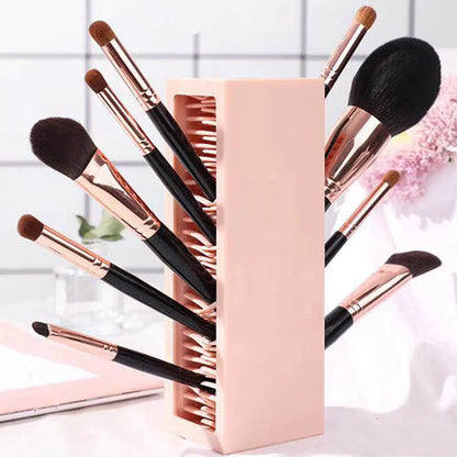 Silicone Makeup Brush Organizer and Desk Storage Box