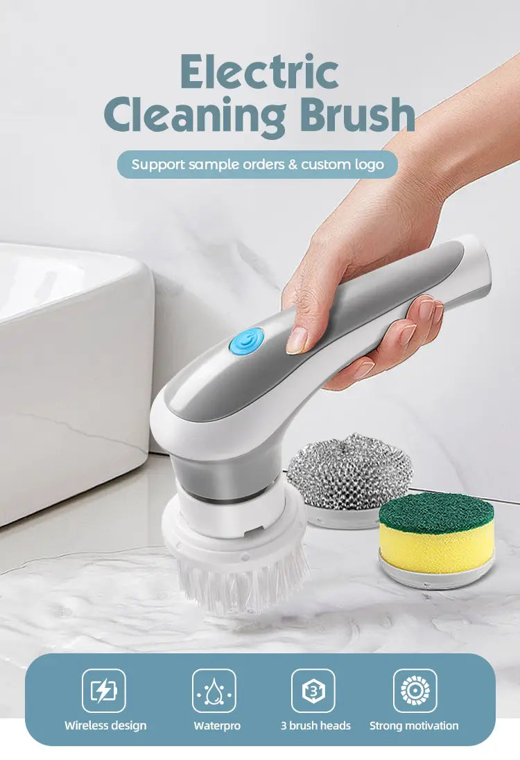 Electric Rotating Cleaning Brush for Sink and Car