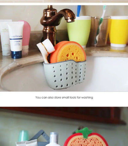 Kitchen Utensils Sink Drain Basket and Sponge Holder