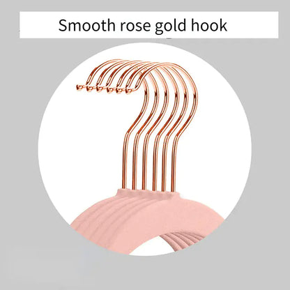 45CM Seamless Flocking Golden Magic Hanger for Wardrobe